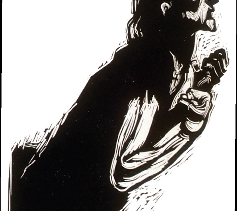 Noel Counihan, Hunger, 1959, linocut edition 15/50, 75 x 54 cm