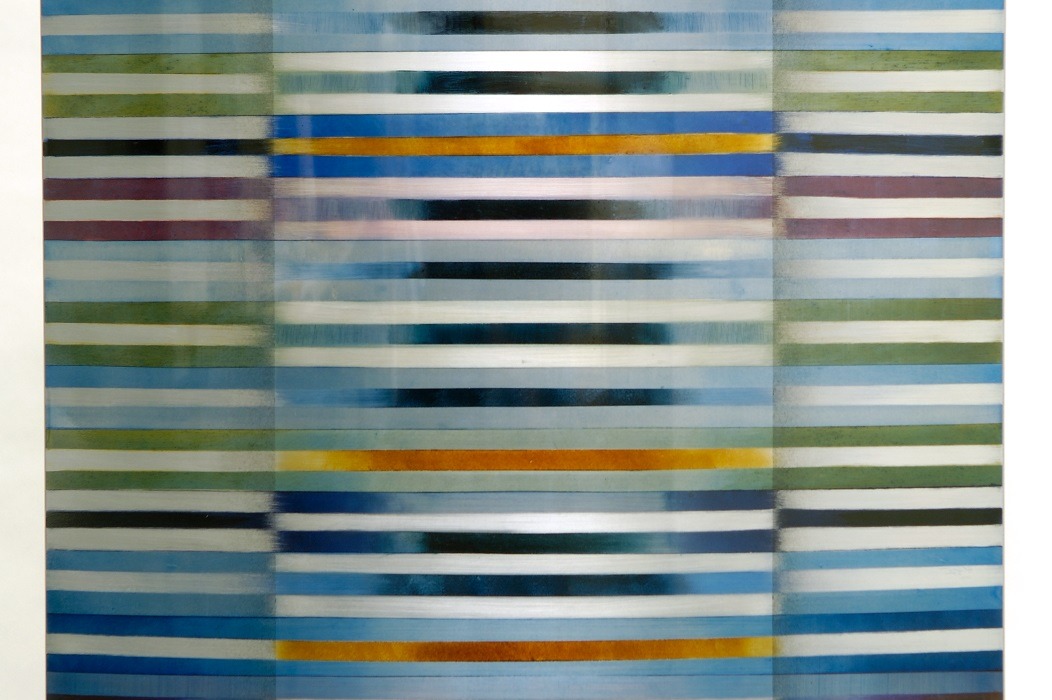 Sensational. Brian McKay AM (1926-2014), St Tropez 2007, oil paint on etched and sealed aluminium, 110 x 77cm
