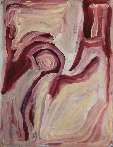 Nora Wompi, Untitled, 46 x 61cm, acrylic on linen, 2012