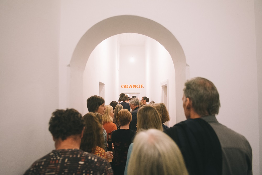 Opening of Orange: Sannyas in Fremantle. Photo by Rachel Barrett