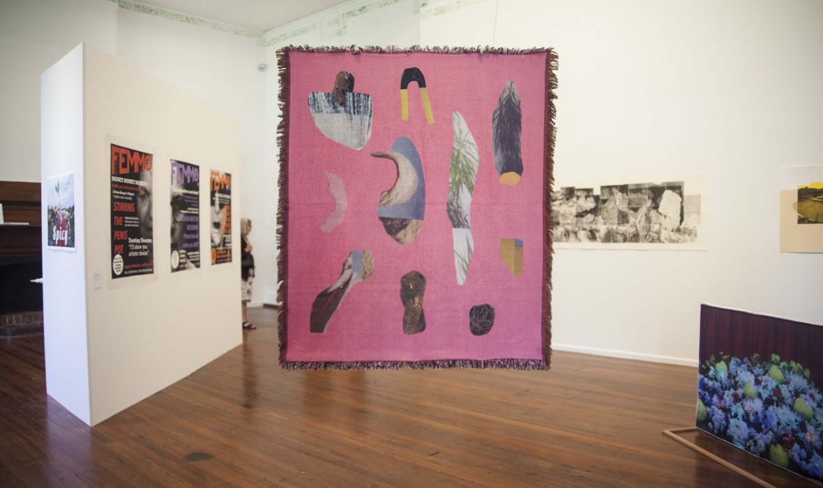 Shay Colley, Figure 4: Umami Cult, 2015, digital print on woven rug, 152.4 x 127cm. Printer: CafePress. Photography by Christine Tomas