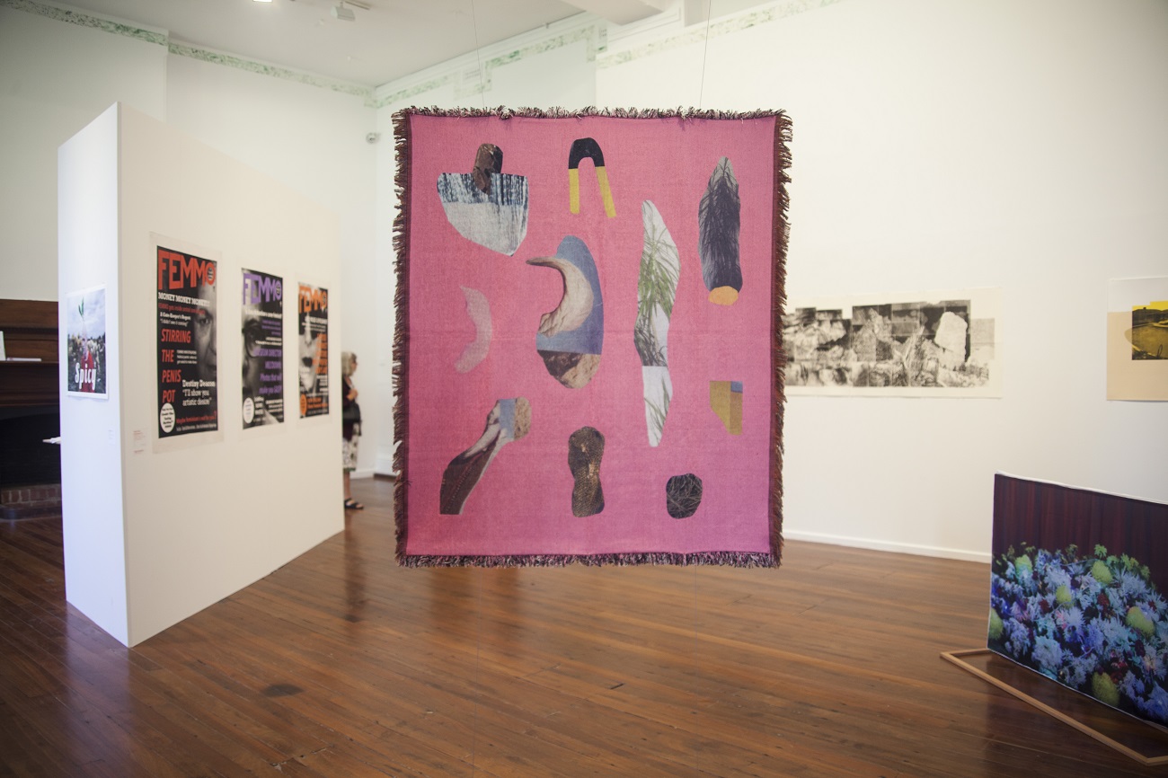 Shay Colley, Figure 4: Umami Cult, 2015, digital print on woven rug, 152.4 x 127cm. Printer: CafePress. Photography by Christine Tomas