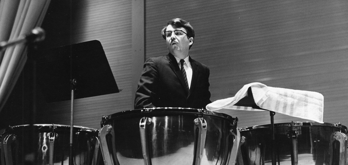Jan Williams, percussionist, 29 April 1967. Image courtesy of Lebrecht Music & Arts