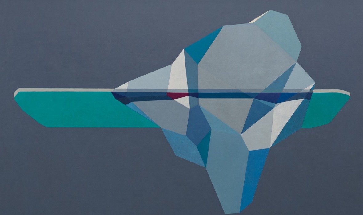 Caspar Fairhall, Iceberg (detail), 2017, oil on Belgian linen, 203 x 203cm