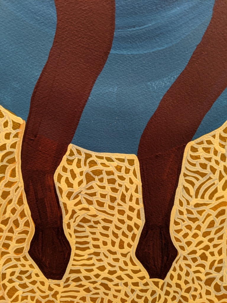 Desmond Taylor (Martumili Artists), Niminjarra (detail), 2020, acrylic on arches paper, 102 x 66cm