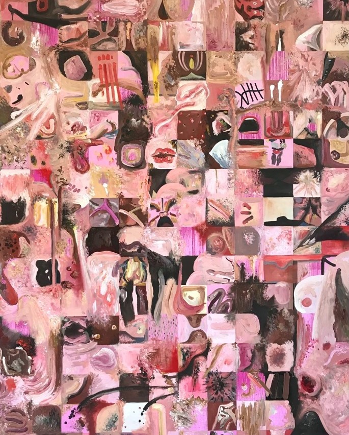 Amber Boardman, Porn Categories, 2019, oil on canvas, 122 x 153cm. Image courtesy of the artist
