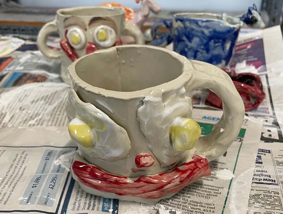 Image forClay Face Mugs For A Child + Adult Working Together (NEW!)